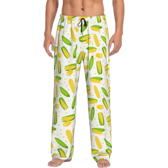 Honiee Cartoon Corn for men - a sleek fusion of Straight Pajama Pants, versatile Lounge Pants, and cozy Sleepwear, all rolled into one-Medium