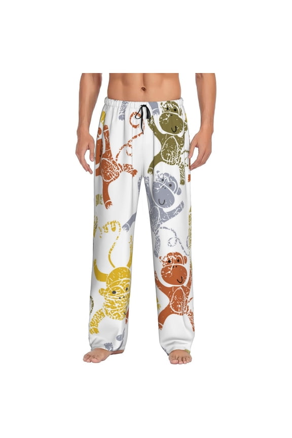 Cartoon Monkey for men - a sleek fusion of Straight Pajama Pants, versatile Lounge Pants, and cozy Sleepwear, all rolled into one-