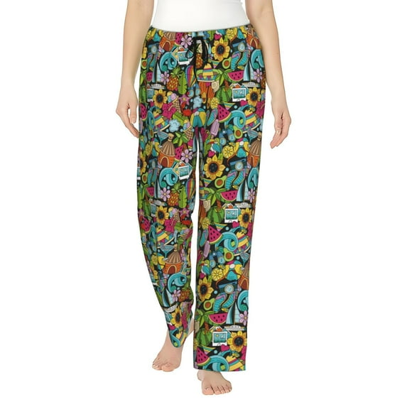 Honiee Color Summer for elegant Women's Lounge Pants and Pajama Pants, crafted for ultimate comfort in your sleepwear essentials-Small