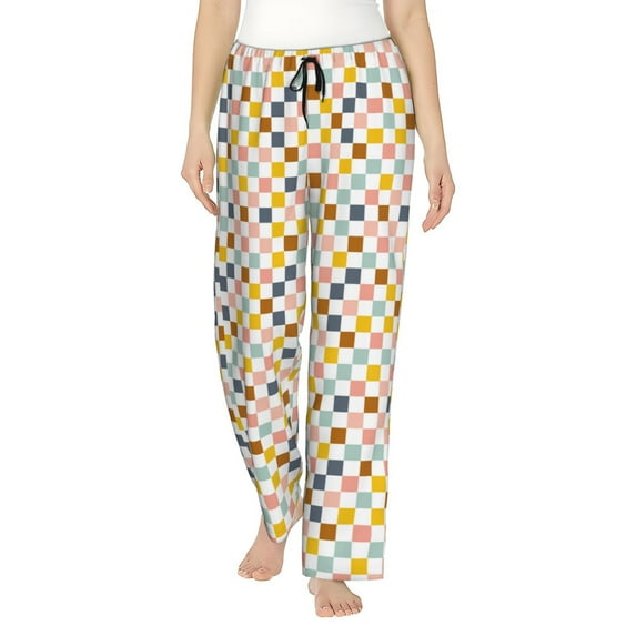 Honiee Colorful Checkered 1 for elegant Women's Lounge Pants and Pajama Pants, crafted for ultimate comfort in your sleepwear essentials-XX-Large