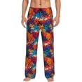 thumbnail image 1 of Honiee Colorful Hawaii Palms for men - a sleek fusion of Straight Pajama Pants, versatile Lounge Pants, and cozy Sleepwear, all rolled into one-Large, 1 of 6
