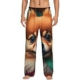 thumbnail image 1 of Honiee Colorful Leaf Chihuahua for men - a sleek fusion of Straight Pajama Pants, versatile Lounge Pants, and cozy Sleepwear, all rolled into one-Large, 1 of 6