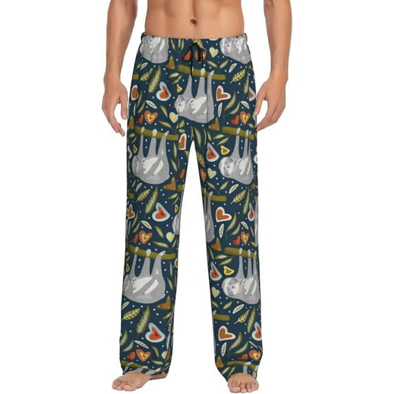 Honiee Cute Sloth for men - a sleek fusion of Straight Pajama Pants, versatile Lounge Pants, and cozy Sleepwear, all rolled into one-Medium