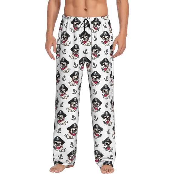 Honiee DOG IS WEARING PIRATE COSTUME for men - a sleek fusion of Straight Pajama Pants, versatile Lounge Pants, and cozy Sleepwear, all rolled into one-X-Large