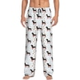 thumbnail image 1 of Honiee Dachshund On A Skateboard for men - a sleek fusion of Straight Pajama Pants, versatile Lounge Pants, and cozy Sleepwear, all rolled into one-, 1 of 6