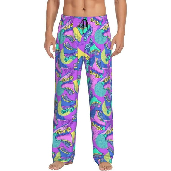 Honiee Disco Roller Skates for men - a sleek fusion of Straight Pajama Pants, versatile Lounge Pants, and cozy Sleepwear, all rolled into one-Medium