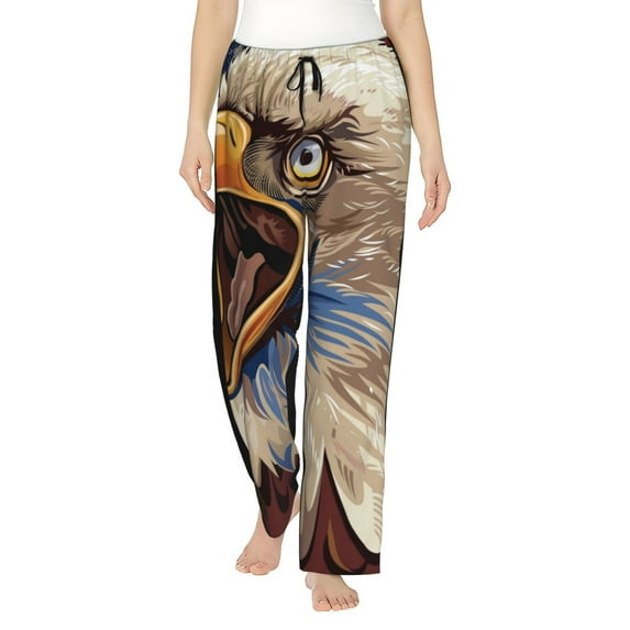 Honiee Eagle With USA Flags for elegant Women's Lounge Pants and Pajama Pants, crafted for ultimate comfort in your sleepwear essentials-XX-Large