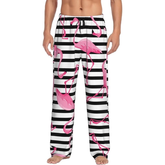 Honiee Flamingos for men - a sleek fusion of Straight Pajama Pants, versatile Lounge Pants, and cozy Sleepwear, all rolled into one-XX-Large