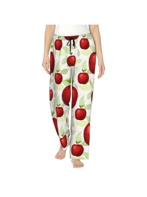 Fruit Apples for elegant Women's Lounge Pants and Pajama Pants, crafted for ultimate comfort in your sleepwear essentials-Small