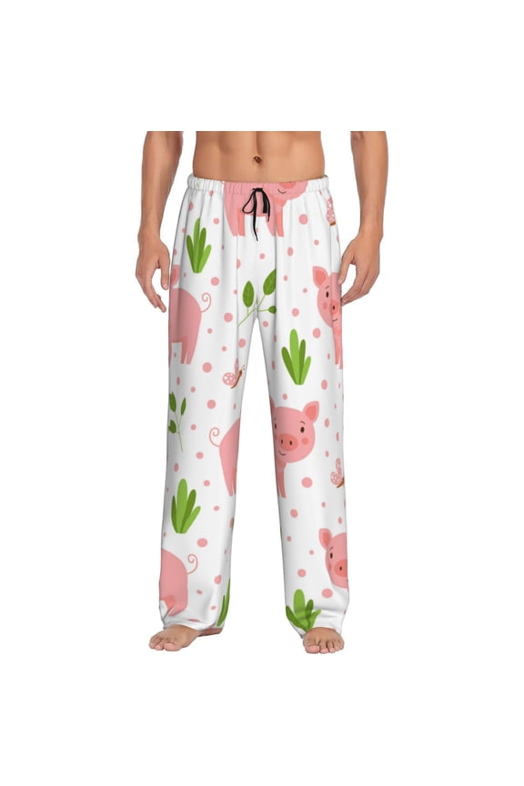 Funny Little Pigs for men - a sleek fusion of Straight Pajama Pants, versatile Lounge Pants, and cozy Sleepwear, all rolled into one-