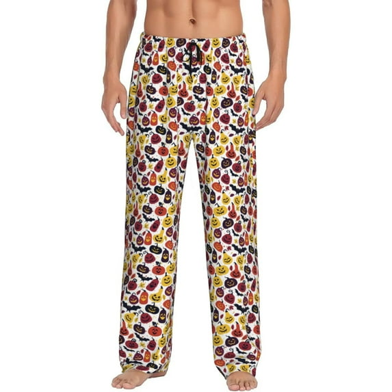 Honiee Halloween Pumpkin for men - a sleek fusion of Straight Pajama Pants, versatile Lounge Pants, and cozy Sleepwear, all rolled into one-XX-Large