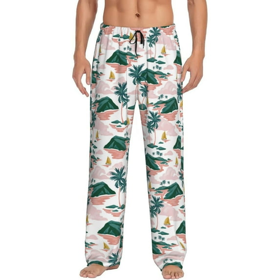 Honiee Hawaii Palms for men - a sleek fusion of Straight Pajama Pants, versatile Lounge Pants, and cozy Sleepwear, all rolled into one-X-Large