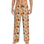 Honiee Hot Fresh Pizza for men - a sleek fusion of Straight Pajama Pants, versatile Lounge Pants, and cozy Sleepwear, all rolled into one-Small