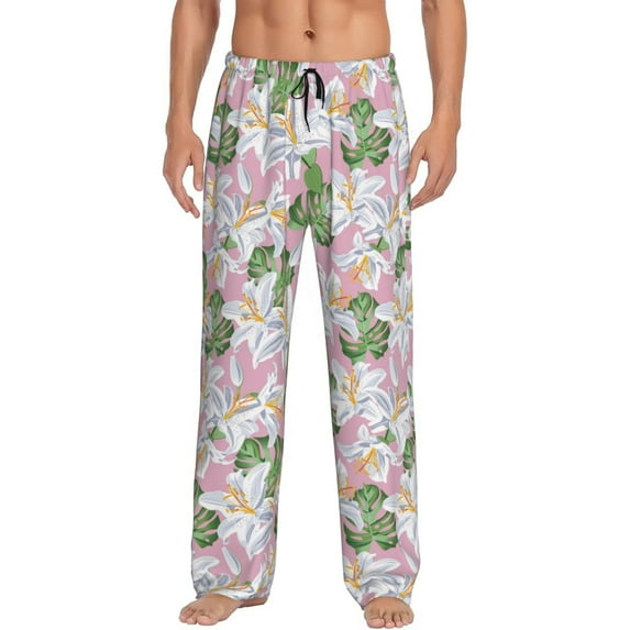 Honiee Lilies Flowers for men - a sleek fusion of Straight Pajama Pants, versatile Lounge Pants, and cozy Sleepwear, all rolled into one-XX-Large