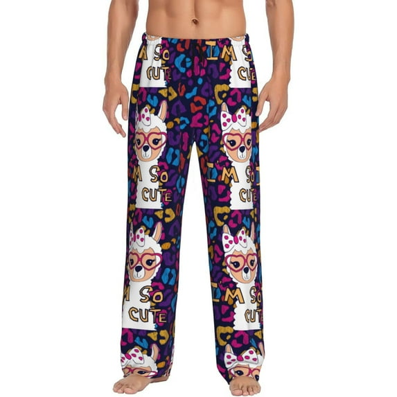 Honiee Llama Alpaca for men - a sleek fusion of Straight Pajama Pants, versatile Lounge Pants, and cozy Sleepwear, all rolled into one-XX-Large