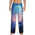 thumbnail image 1 of Honiee Night Sky Elk for men - a sleek fusion of Straight Pajama Pants, versatile Lounge Pants, and cozy Sleepwear, all rolled into one-XX-Large, 1 of 6