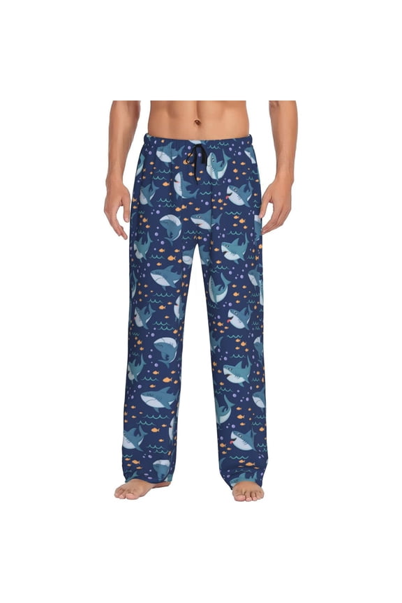 Party Shark Cut for men - a sleek fusion of Straight Pajama Pants, versatile Lounge Pants, and cozy Sleepwear, all rolled into one-XX-Large