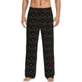 thumbnail image 1 of Honiee Red Poker for men - a sleek fusion of Straight Pajama Pants, versatile Lounge Pants, and cozy Sleepwear, all rolled into one-Large, 1 of 6
