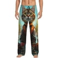 thumbnail image 1 of Honiee Riverside Meditating Cat for men - a sleek fusion of Straight Pajama Pants, versatile Lounge Pants, and cozy Sleepwear, all rolled into one-Small, 1 of 6