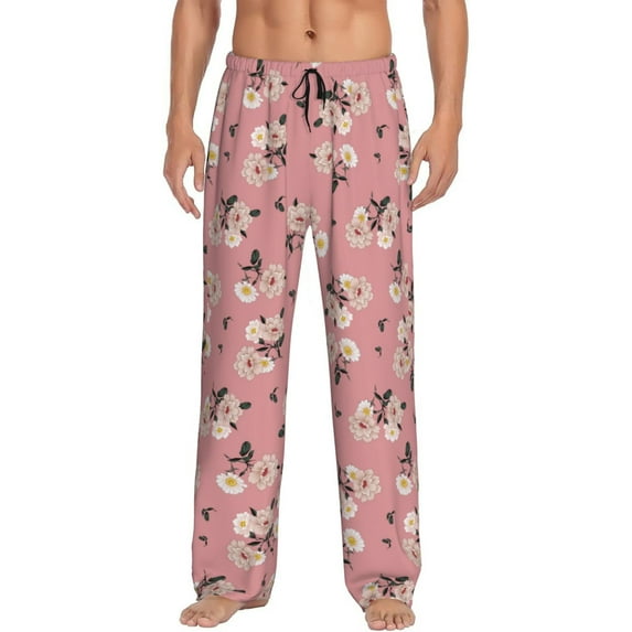 Honiee Rose Flowers for men - a sleek fusion of Straight Pajama Pants, versatile Lounge Pants, and cozy Sleepwear, all rolled into one-Medium
