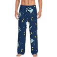 thumbnail image 1 of Honiee Space Dinosaur for men - a sleek fusion of Straight Pajama Pants, versatile Lounge Pants, and cozy Sleepwear, all rolled into one-Large, 1 of 6