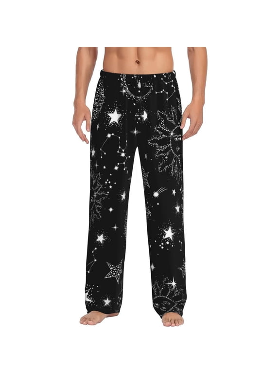 Space Galaxy for men - a sleek fusion of Straight Pajama Pants, versatile Lounge Pants, and cozy Sleepwear, all rolled into one-Large