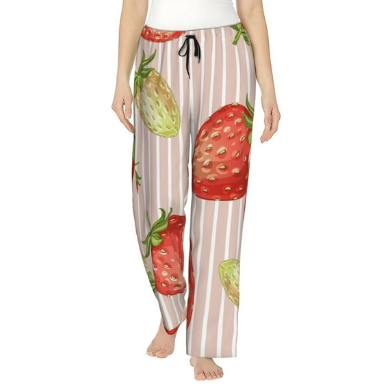 Honiee Strawberries for elegant Women's Lounge Pants and Pajama Pants, crafted for ultimate comfort in your sleepwear essentials-XX-Large