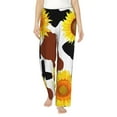 thumbnail image 1 of Honiee Sunflower Cow for elegant Women's Lounge Pants and Pajama Pants, crafted for ultimate comfort in your sleepwear essentials-Medium, 1 of 6
