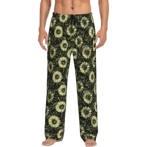 Honiee Sunflowers for men - a sleek fusion of Straight Pajama Pants, versatile Lounge Pants, and cozy Sleepwear, all rolled into one-Small