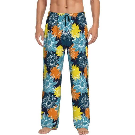 Honiee Sunflowers for men - a sleek fusion of Straight Pajama Pants, versatile Lounge Pants, and cozy Sleepwear, all rolled into one-X-Large