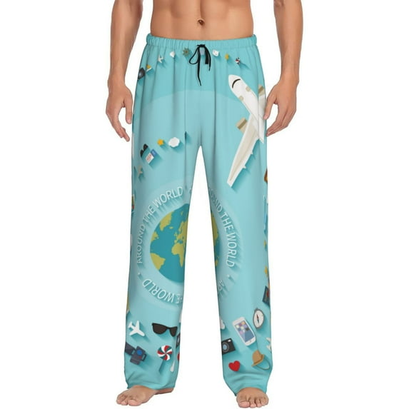 Honiee Travelling on Airplane for men - a sleek fusion of Straight Pajama Pants, versatile Lounge Pants, and cozy Sleepwear, all rolled into one-X-Large