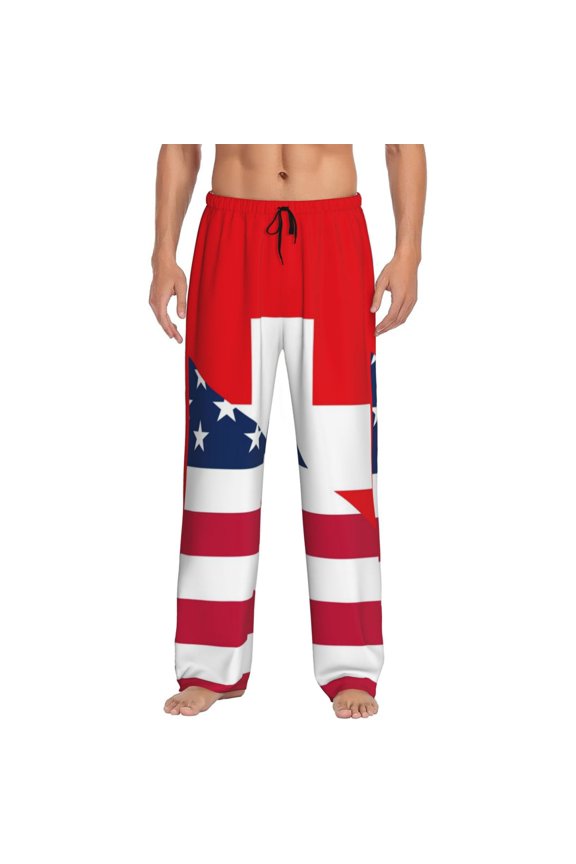 USA Switzerland for men - a sleek fusion of Straight Pajama Pants, versatile Lounge Pants, and cozy Sleepwear, all rolled into one-Small