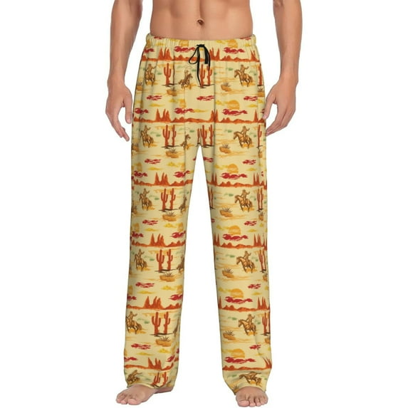 Honiee Wild West Colorful for men - a sleek fusion of Straight Pajama Pants, versatile Lounge Pants, and cozy Sleepwear, all rolled into one-Medium