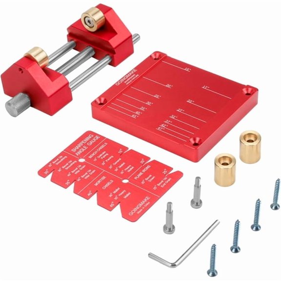Honing Guide System Chisel Sharpening Kit for Woodworking Chisels and Planes 5/32" to 3" Chisel Sharpener Sharpening Holder Guide with Sharpening Angle Fixture, Angle Gauge and Storage Case
