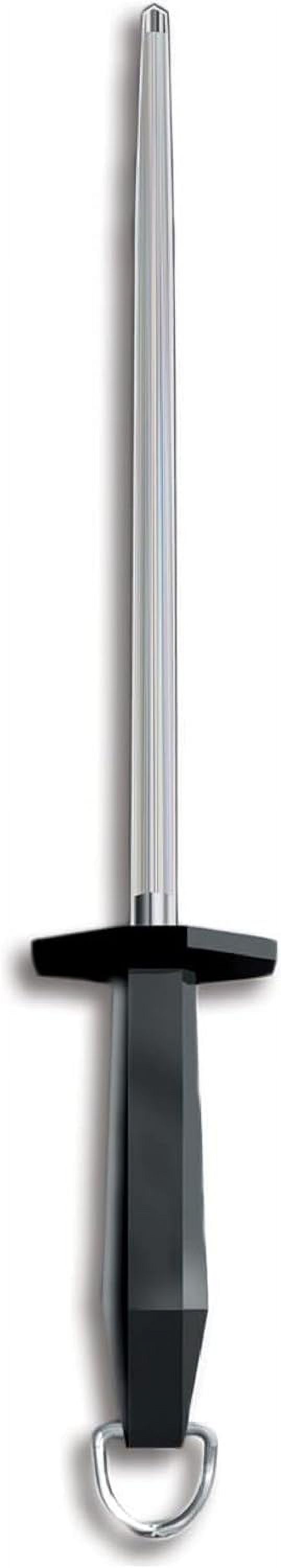 Honing Steel Black Plastic Handle, 10Inch, Combination Cut (40582