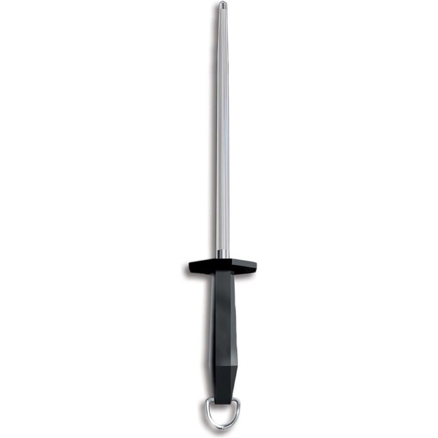 Honing Steel Black Plastic Handle, 10Inch, Combination Cut (40582