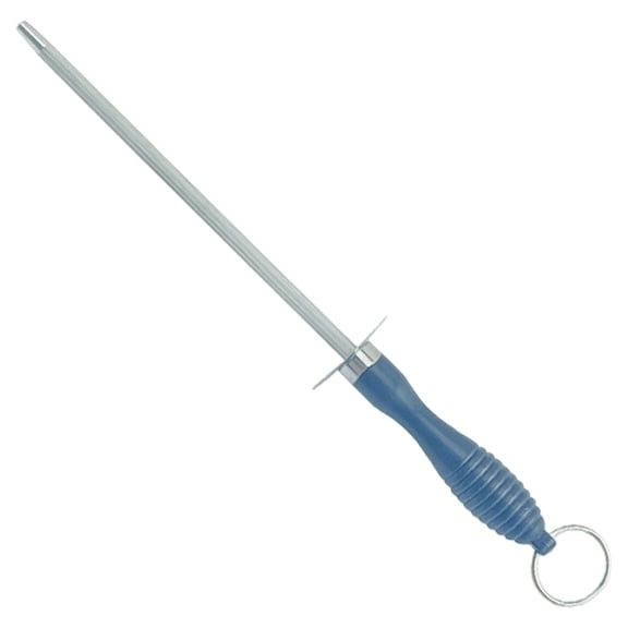 Honing Steel Rod for Knives, Knife Sharpeners Knife Sharpening Rod, Steel Honing Rod with Comfort Grip Handle, Kitchen Sharpener Gadgets for Home Kitchen Restaurant Chef Use, 1Pc(Blue,10x1.3")