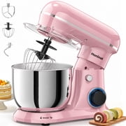 Honinst Stand Mixer, 4 QT 10+P Speeds with Tilt-Head Electric Mixer, 3-In-1 Kitchen Mixer with Dough Hook, Whisk, Beater, Bowl for Baking, Cake and Most Home Co