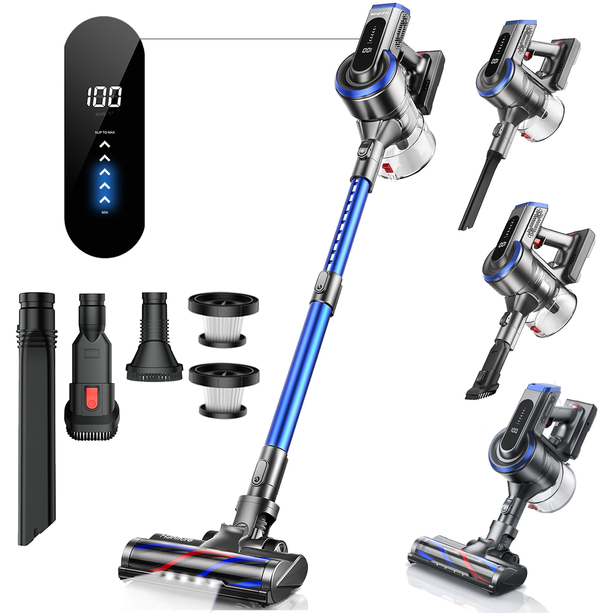 Honiture Cordless Vacuum Cleaner with 33kap 450W Touch Display Rechargeable  Cordless Vacuum for Hardwood Floor Carpet Pet Hair