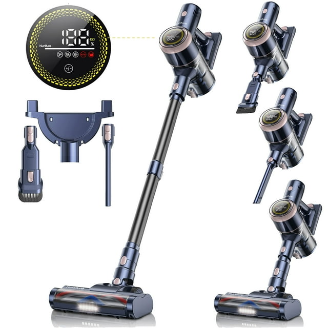 Honiture Cordless Vacuum Cleaners 450W 33KPa 60Mins Powerful Lightweight Stick Vacuum with Touch