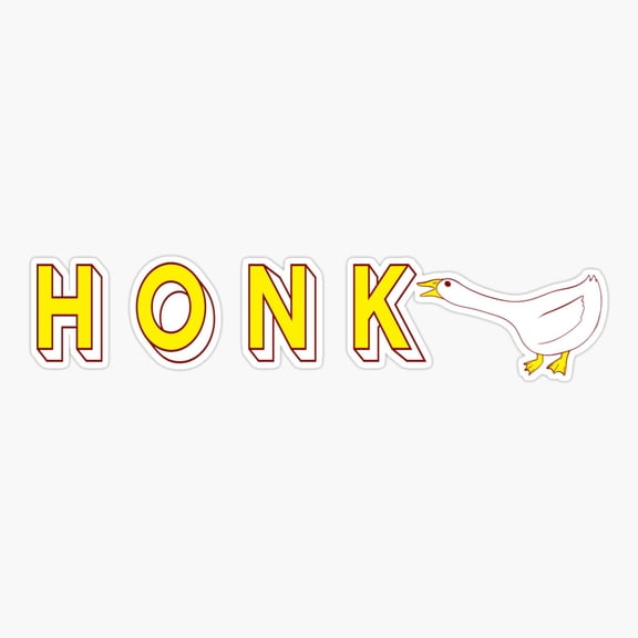 Honk Bold Goose Sound Sticker
