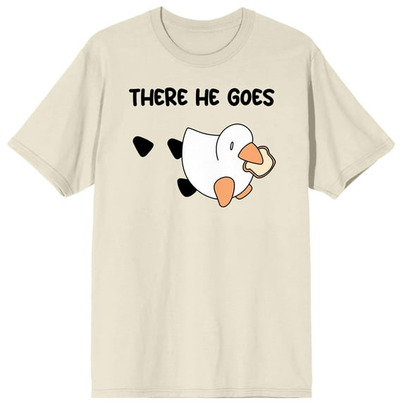 Honk Honk Am Meme Duck With Bread There He Goes Natural Graphic Tee-XL