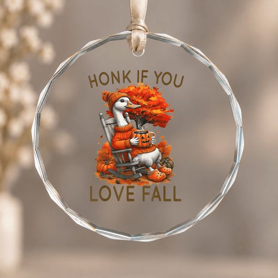If Printable Honk If You Love Fall Goose Pumpkin Theme Ornament, Hanging Decor ...