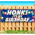 thumbnail image 1 of Honk Its My Birthday 13 oz Vinyl Banner With Metal Grommets, 1 of 4