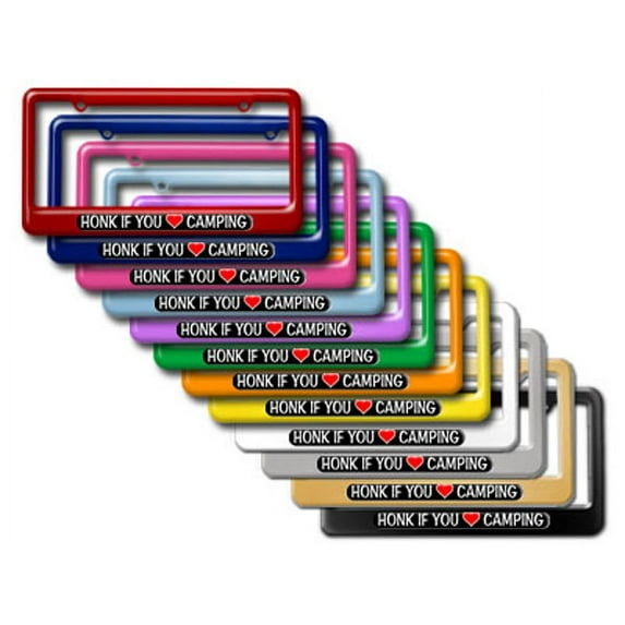 Honk if You Love Camping License Plate Frame