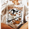 thumbnail image 1 of Honk or Treat Goose Halloween Sweatshirt, Witchy Goose Fall Shirt, Funny Retro Spooky Season SWEATSweatshirtfor October Trick or Treat, 1 of 5