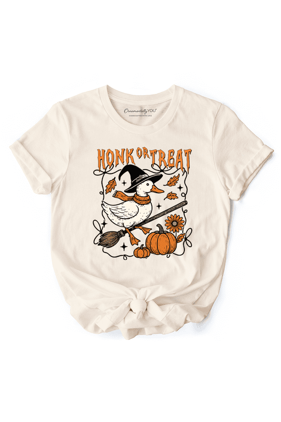 Honk or Treat Goose T-Shirt, Hilarious Halloween Tee for Silly Bird Enthusiasts