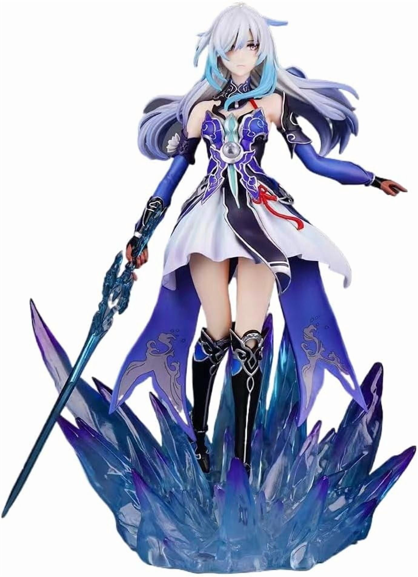 Honkai Impact 3 JingLiu Figure Replacement Eye Mask JingLiu Figurine 29cm/11.4inch Handmade PVC Anime Character Model Statue Collectible Craft Gifts