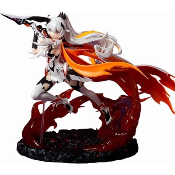 Honkai Impact 3 Kiana Figure Fighting Kiana Kaslana Figures 24cm/9.4inch Handmade Cosplay PVC Statues Collectible Souvenirs for Anime Fans Gifts
