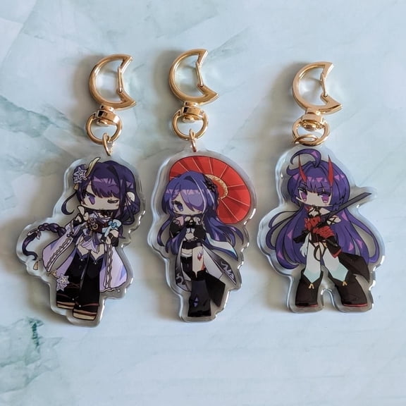 Honkai Impact 3rd, Genshin Impact, Honkai Star Rail Acrylic Charms - Raiden and Acheron Keychain Collection | Keychain Accessory (1 keychain)